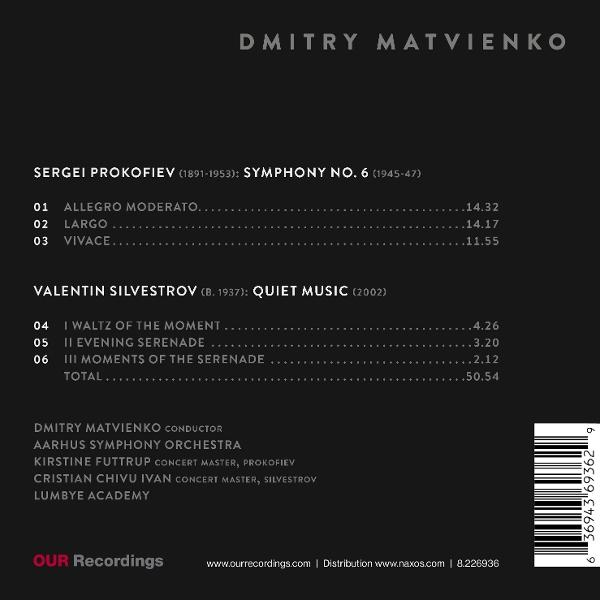CD-Cover mit Titelliste: Prokofiev, Silvestrov, Dirigent Matvienko.