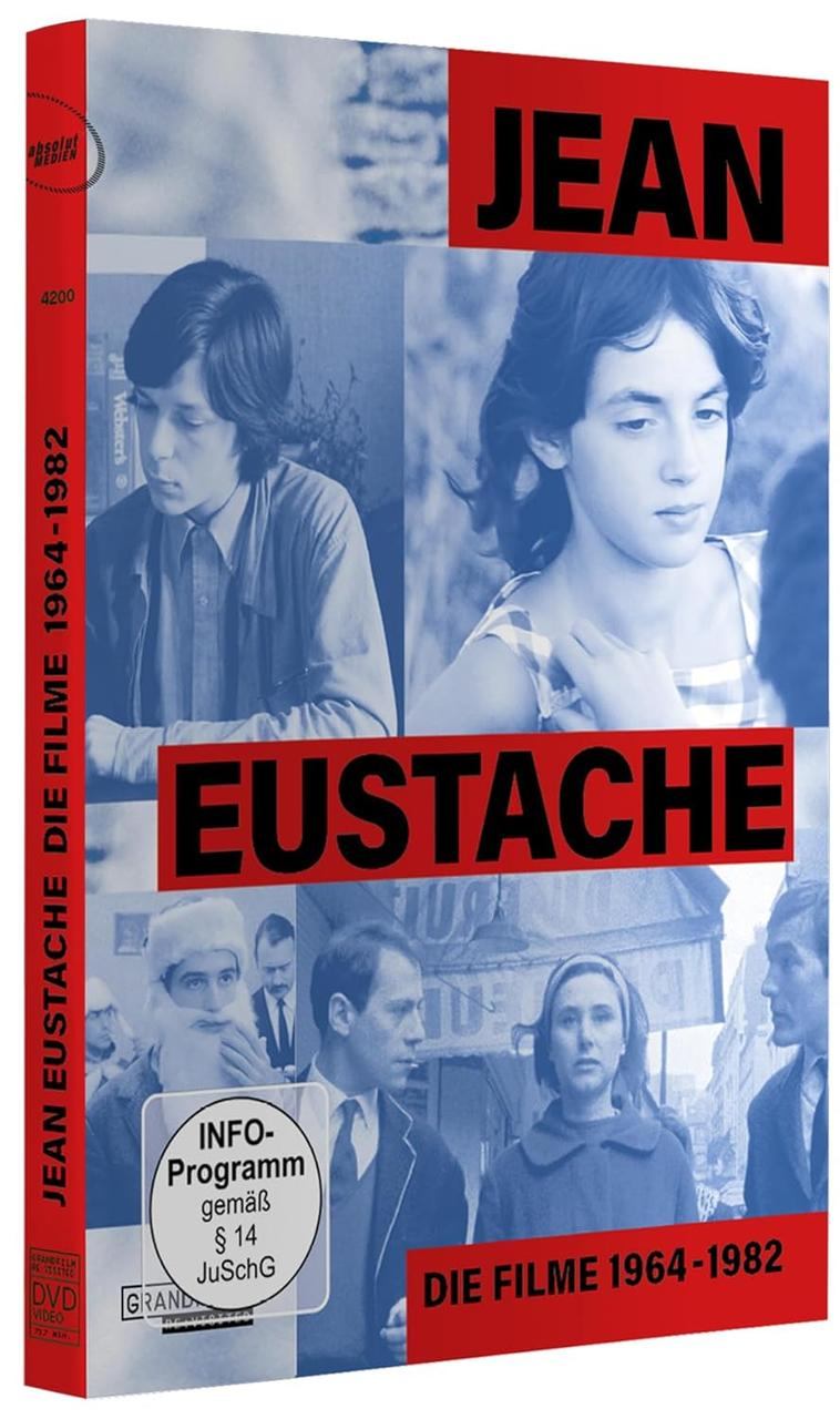DVD-Cover von Jean Eustache Filmen 1964-1982 mit Porträts und Text.