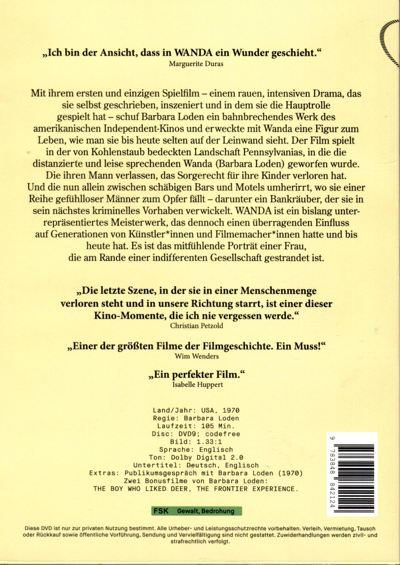 Rückseite einer DVD-Hülle mit Filmzitaten, Details und FSK-Logo.