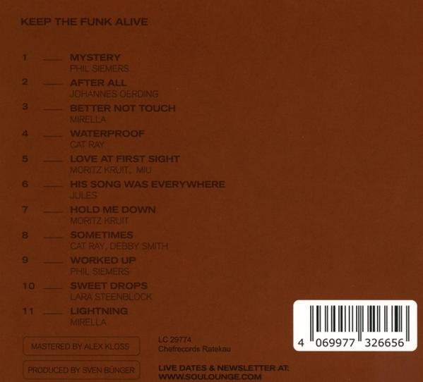 Titelliste eines Albums mit elf Titeln, inspiriert von Funk.