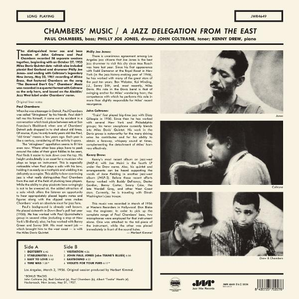 Albumcover mit Porträts von Jazzmusikern und Tracklist. Schwarz-Weiß.