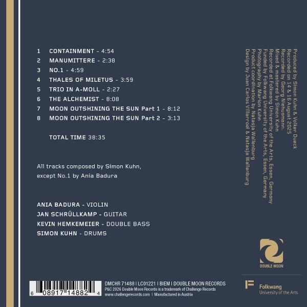 Album-Rückseite mit Titelliste, Musikern und Produktionsdetails.