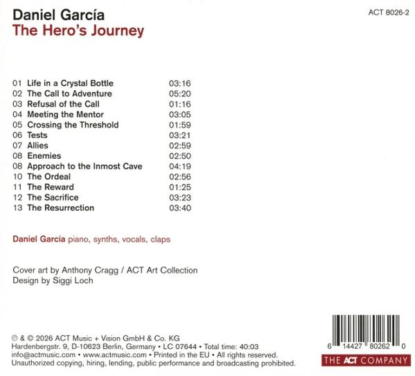 Albumtitel Daniel García - The Hero's Journey mit Trackliste und Credits.