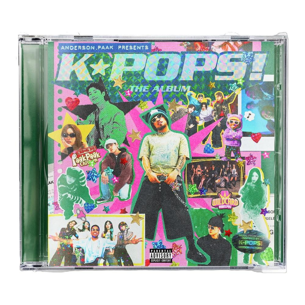 CD-Cover: Anderson.Paak präsentiert K-POPS! Album mit bunten Collagen und Künstlern.