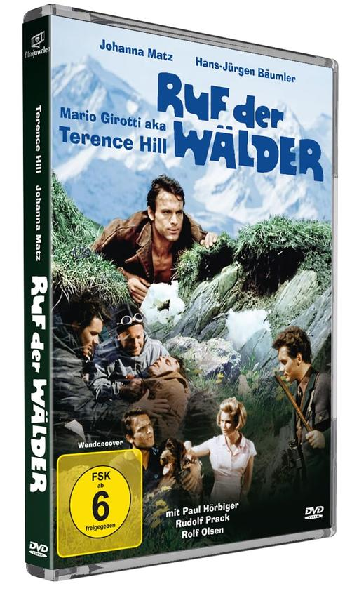 DVD-Hülle mit Filmplakat: Männer in Berglandschaft, Titel Ruf der Wälder.