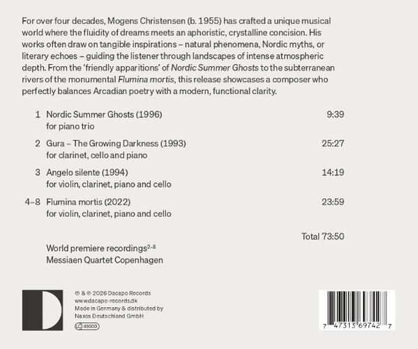 CD-Rückseite mit Werk- und Künstlerinformationen, Copyright und Barcode.