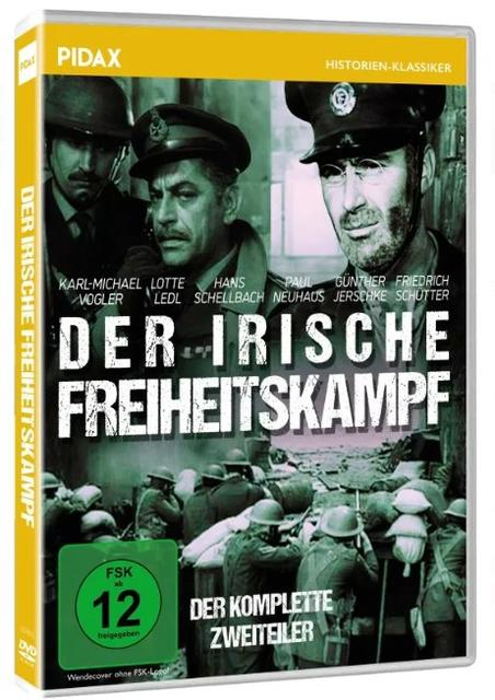 DVD-Cover mit drei Männern in Uniform und dem Titel "Der Irische Freiheitskampf".