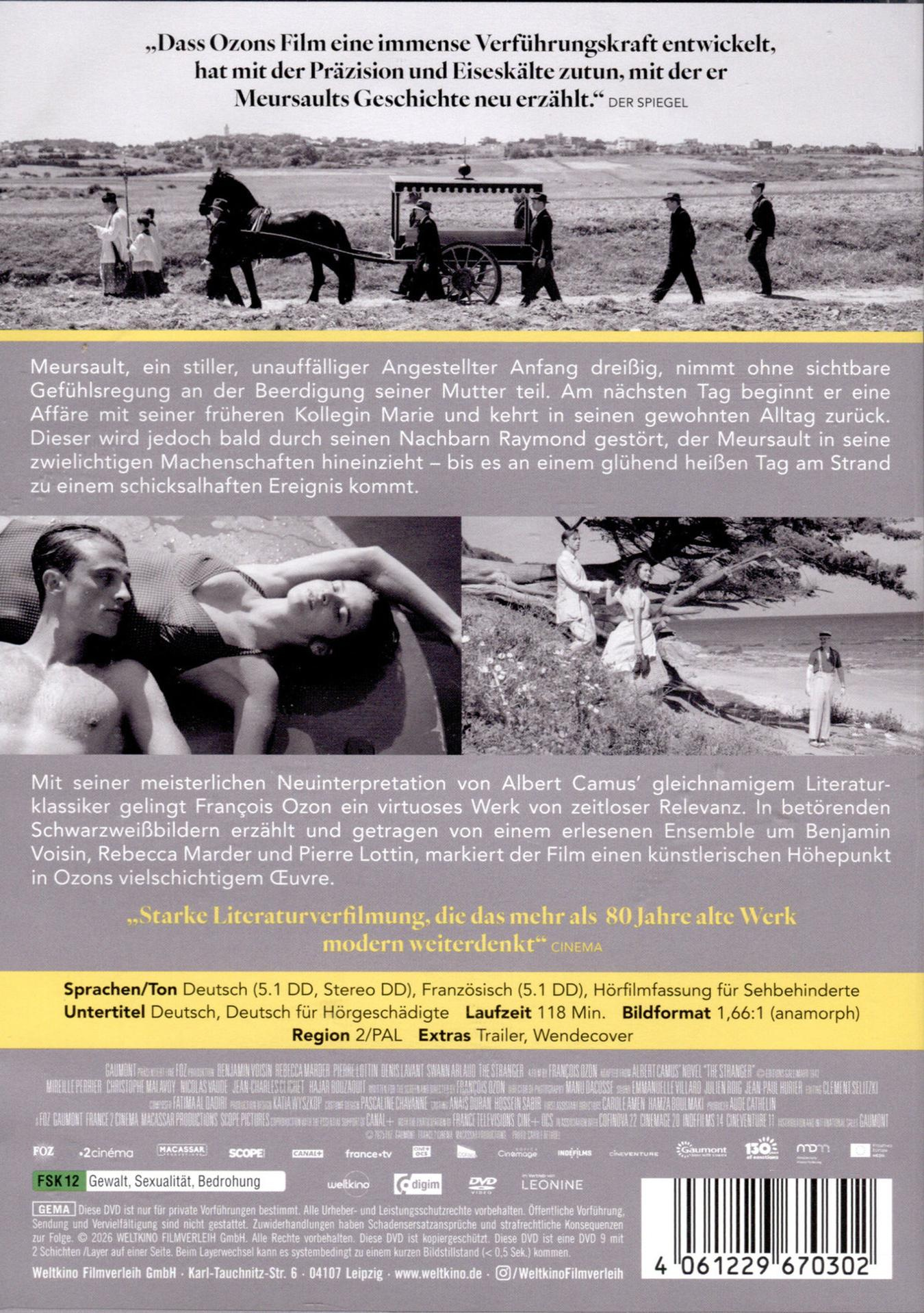 Filmplakat: Trauerzug mit Pferd und Kutsche, darunter Filmbeschreibung.