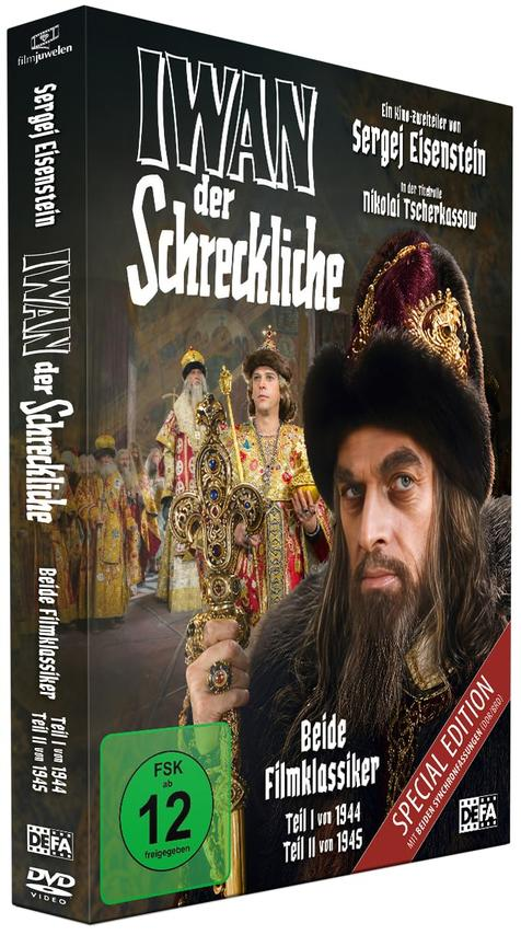 DVD-Cover mit Zaren, die "Iwan der Schreckliche" zeigen.