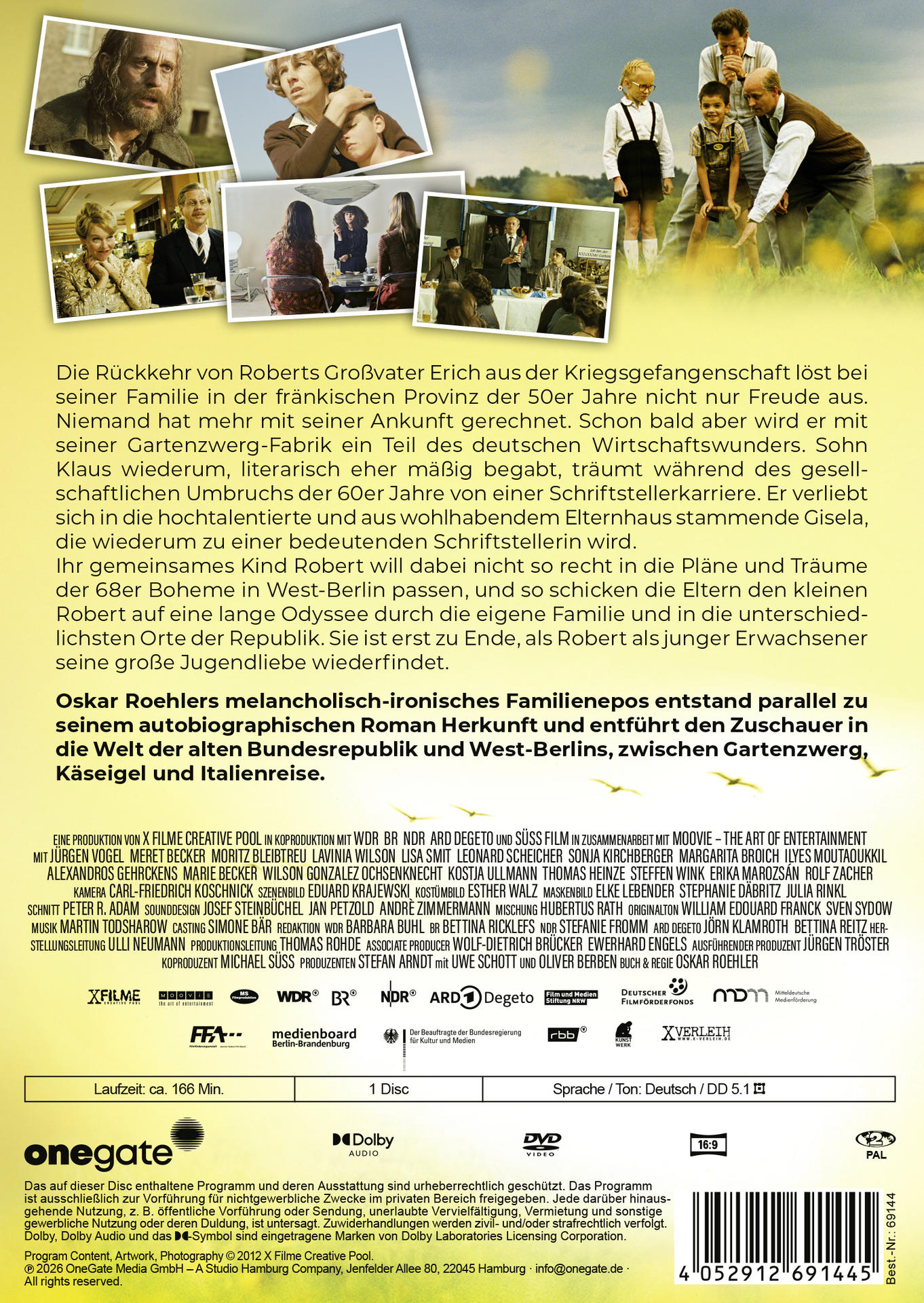 Filmplakat mit mehreren Fotos von Schauspielern, Filmtiteln und Logos.