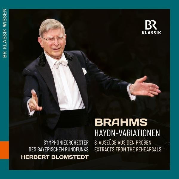 Dirigent Herbert Blomstedt leitet ein Orchester; Brahms Haydn-Variationen.