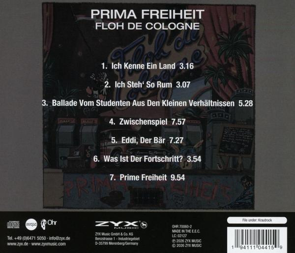 Albumcover mit Titelliste von 'Prima Freiheit' von Floh de Cologne.