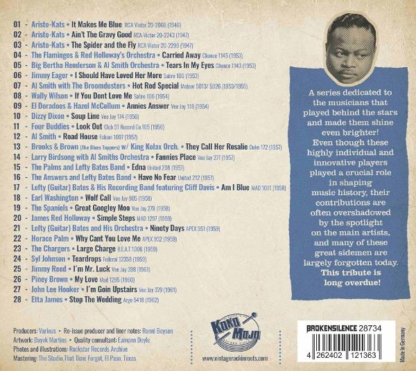 Rückseite einer Musik-CD mit Songliste, Liner Notes und einem Porträt eines Mannes.