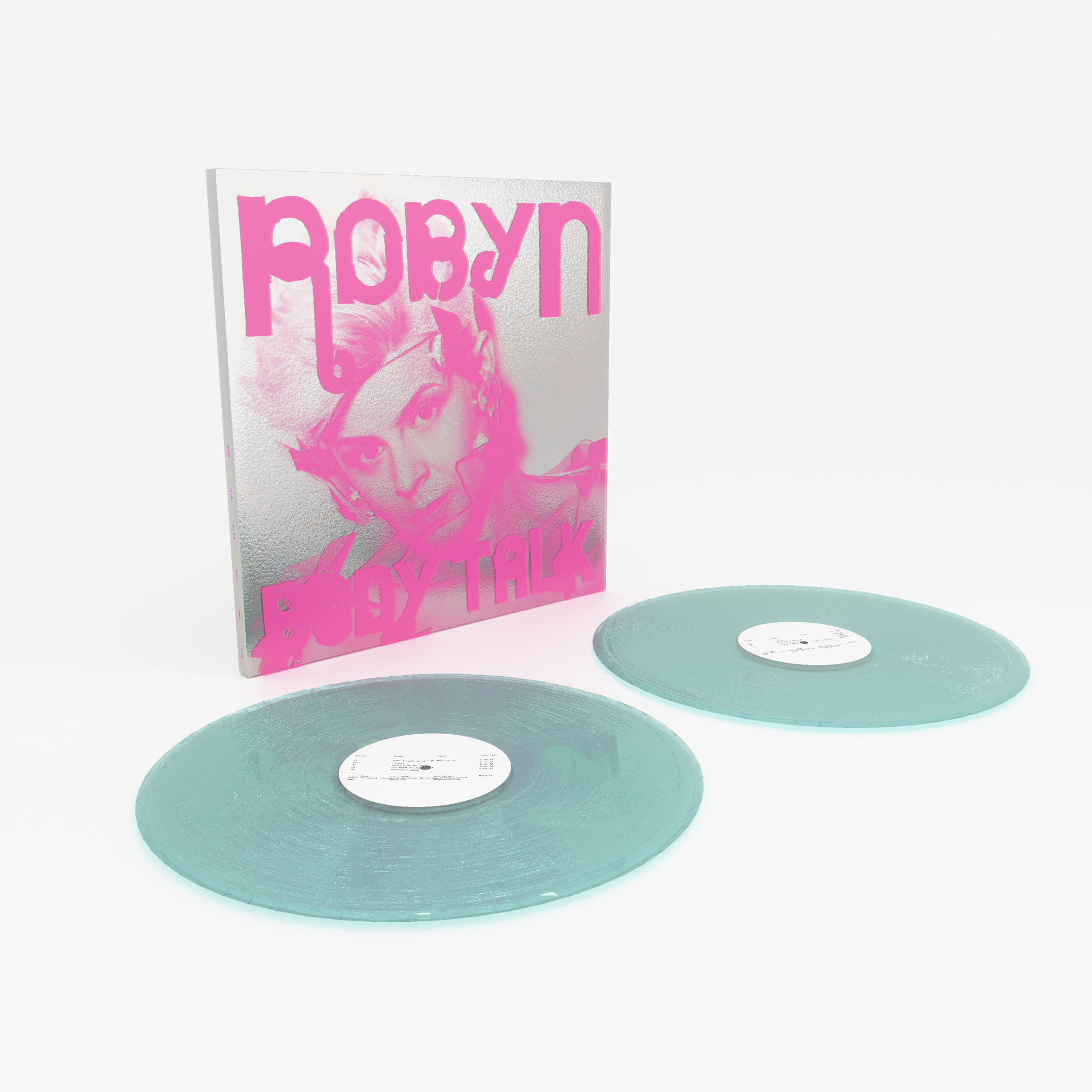 Robyn "Body Talk" Vinyl-Cover mit zwei türkisfarbenen LPs.
