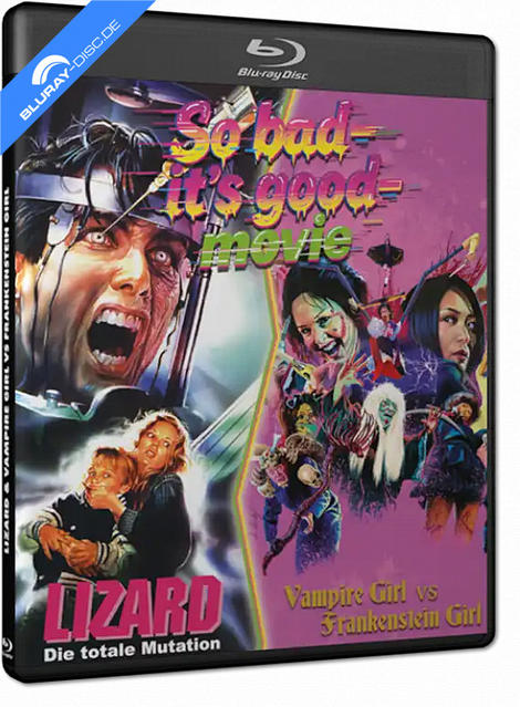 Blu-ray Hülle mit Filmcovern: Lizard und Vampire Girl vs Frankenstein Girl.