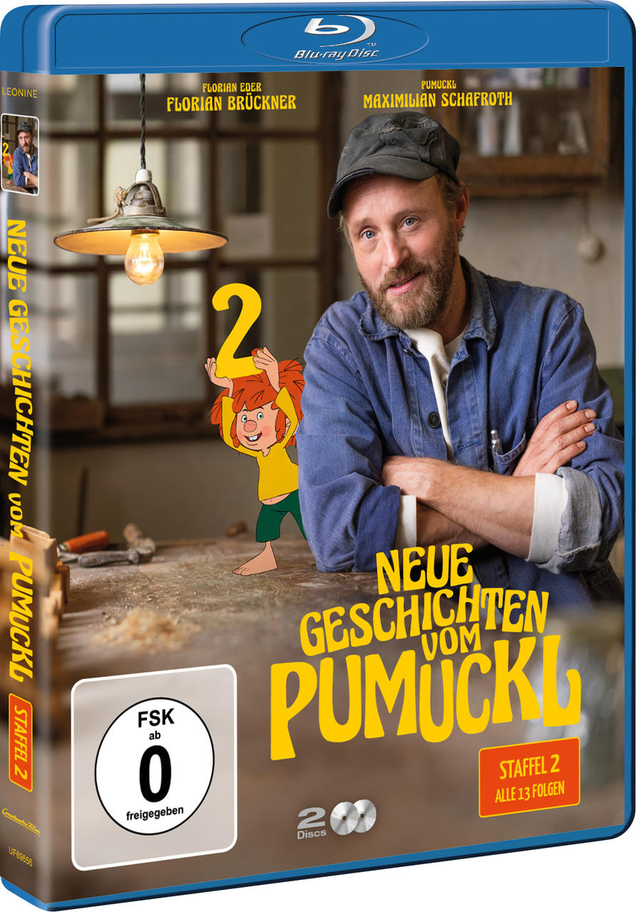 Blu-ray Cover: Mann, Pumuckl & Zahl 2, Werkstatt-Hintergrund, FSK 0.