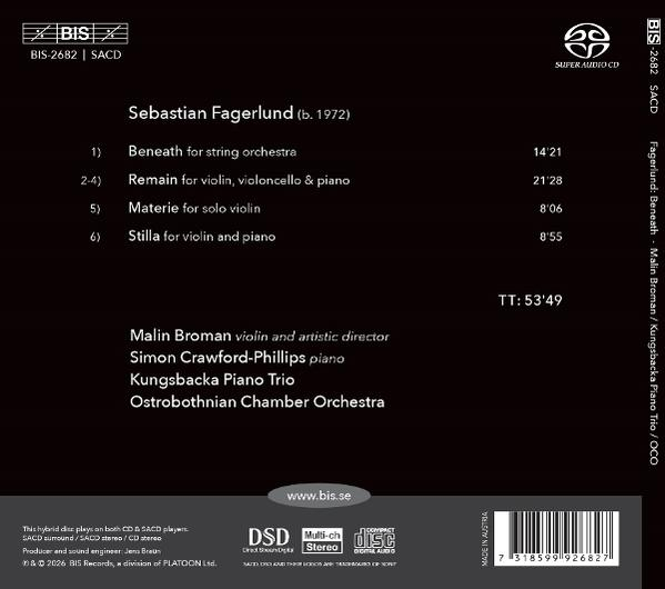 CD-Cover mit Sebastian Fagerlunds Werken, Künstlern und Titeln.