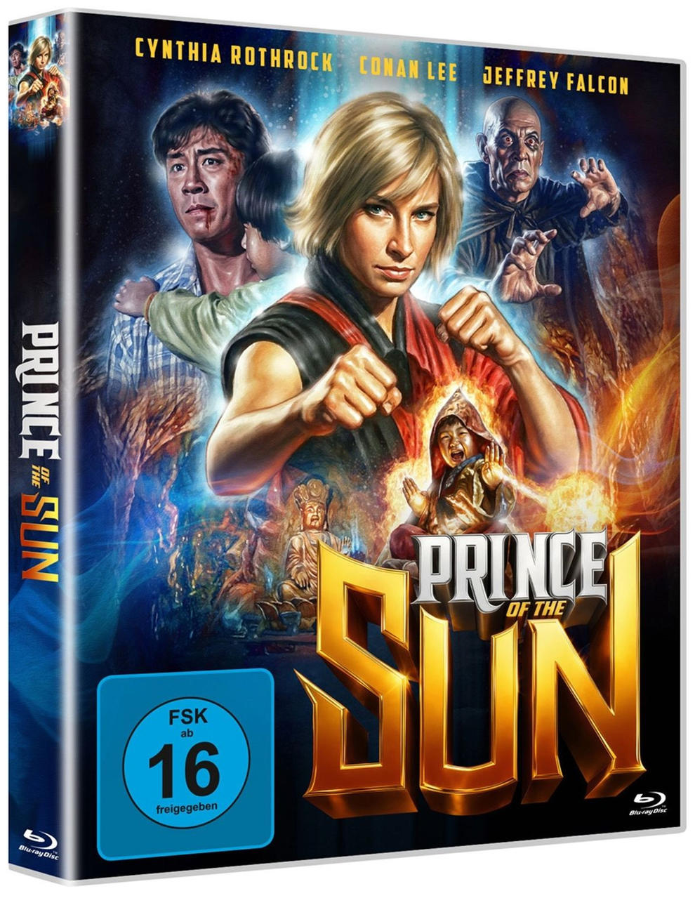 Filmcover mit Schauspielern, dem Titel „Prince of the Sun“ und FSK-Siegel.