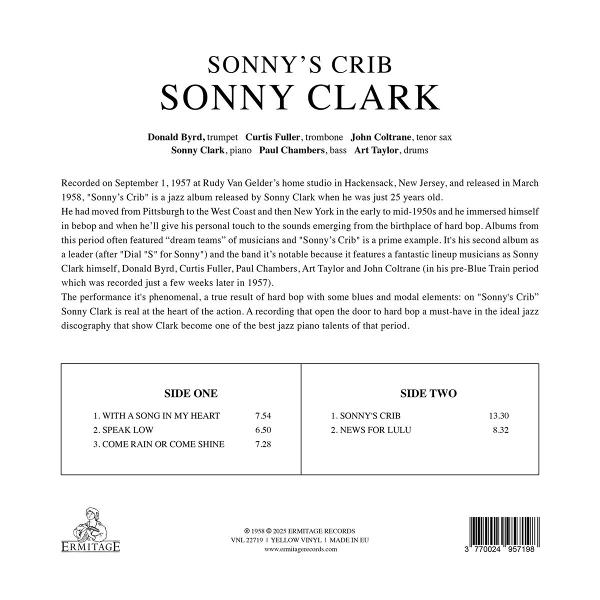 Albumcover für Sonny's Crib von Sonny Clark mit Titellisten und Liner Notes.