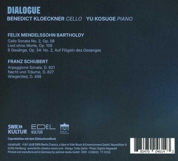 CD-Cover mit Dialog-Titel, Künstlernamen, Musikstücken und Logos.