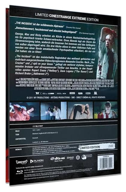 Rückseite einer Blu-ray-Hülle mit Filmbeschreibung und Bildern.