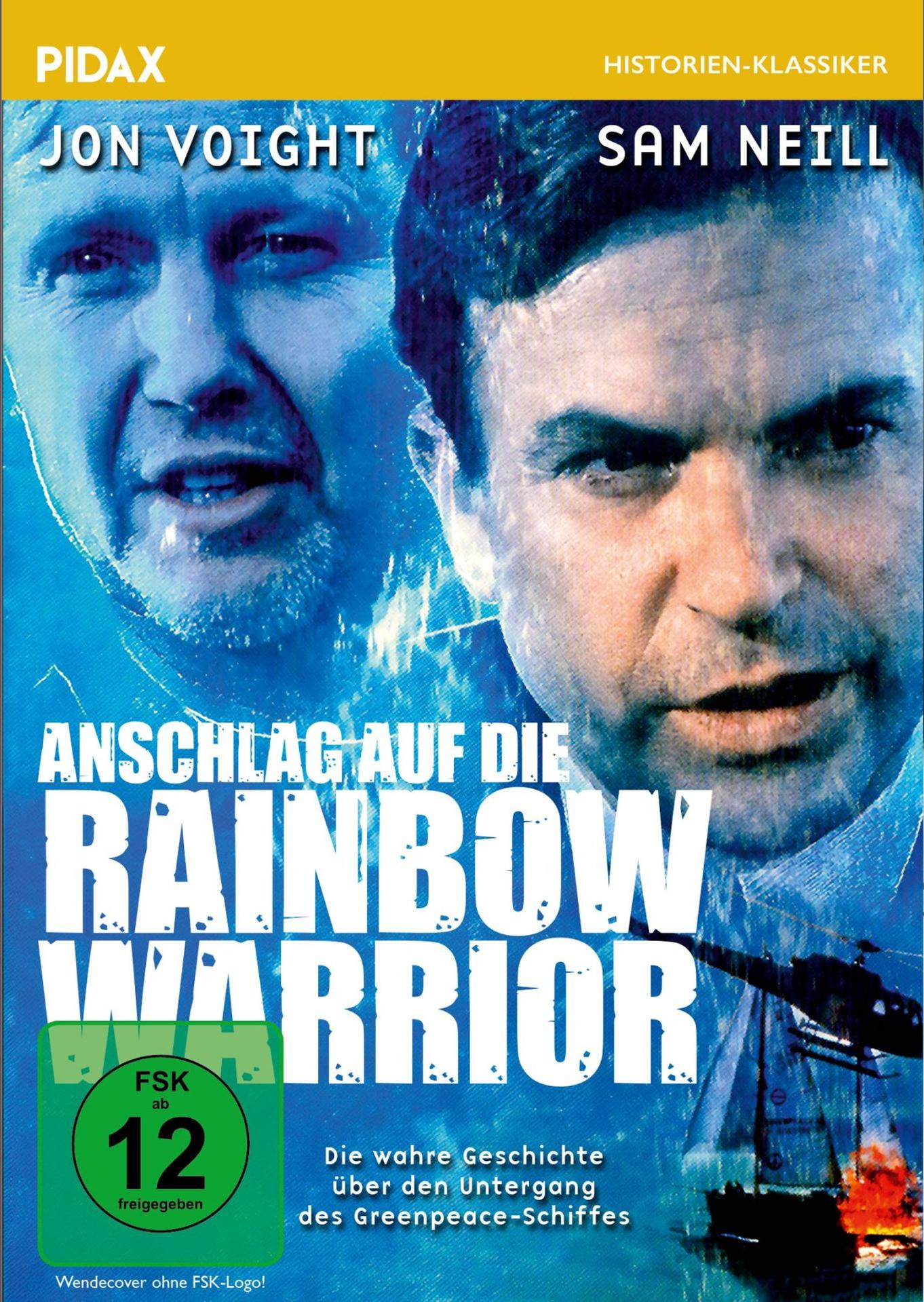 Filmplakat mit Jon Voight und Sam Neill, Angriff auf die Rainbow Warrior.