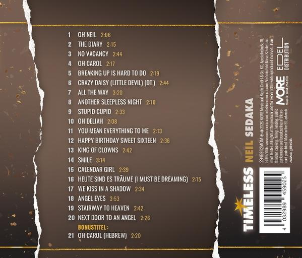 Rückseite eines Albums mit Titelliste und Barcode.