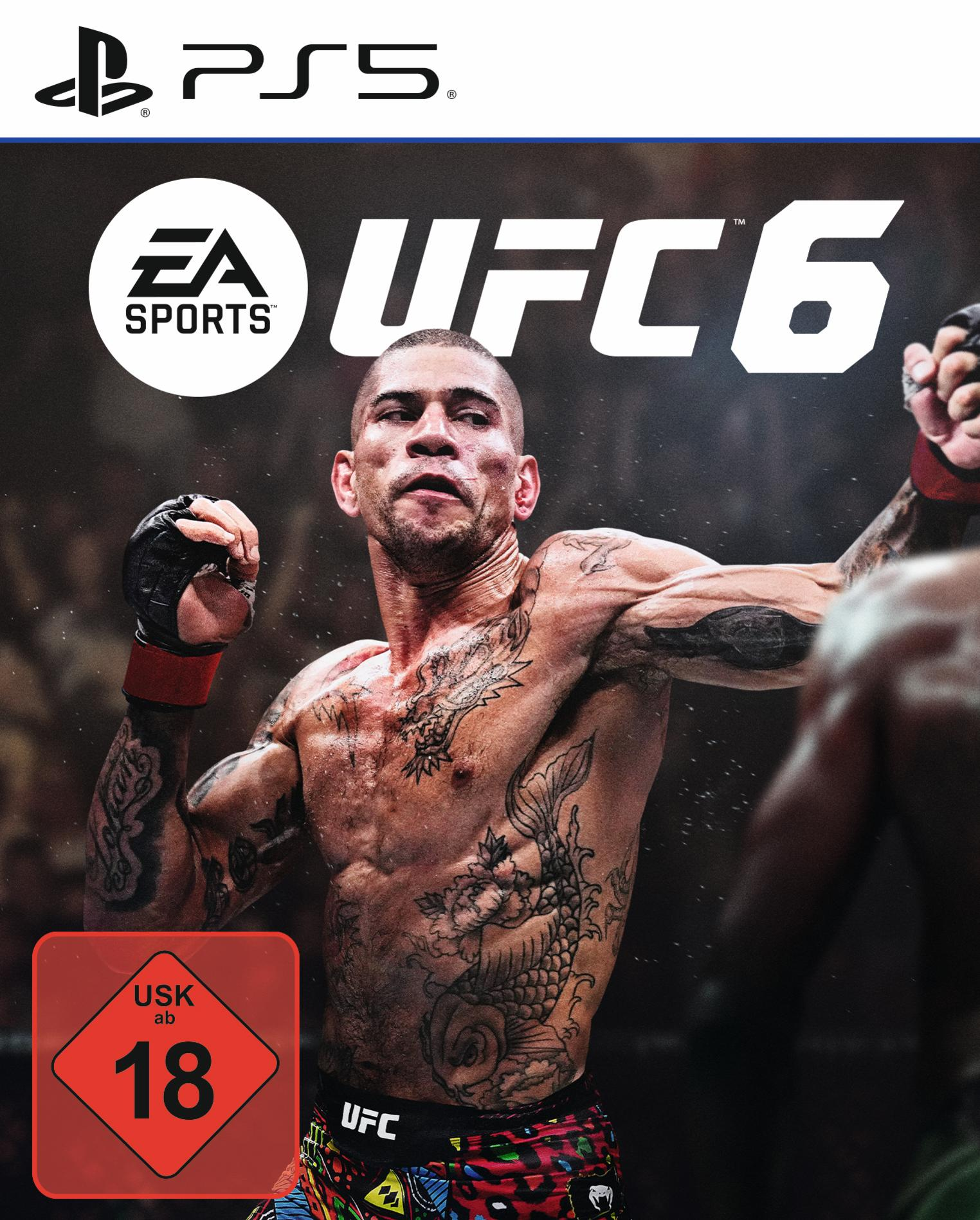 EA UFC 6 Cover mit Kämpfer, PS5 Logo und USK ab 18 Siegel.