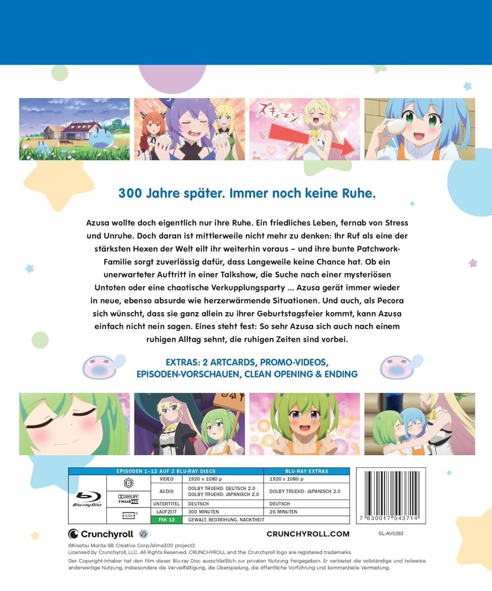 Anime Blu-ray Cover mit Szenen und Details zu Episoden, Extras und Altersfreigabe.