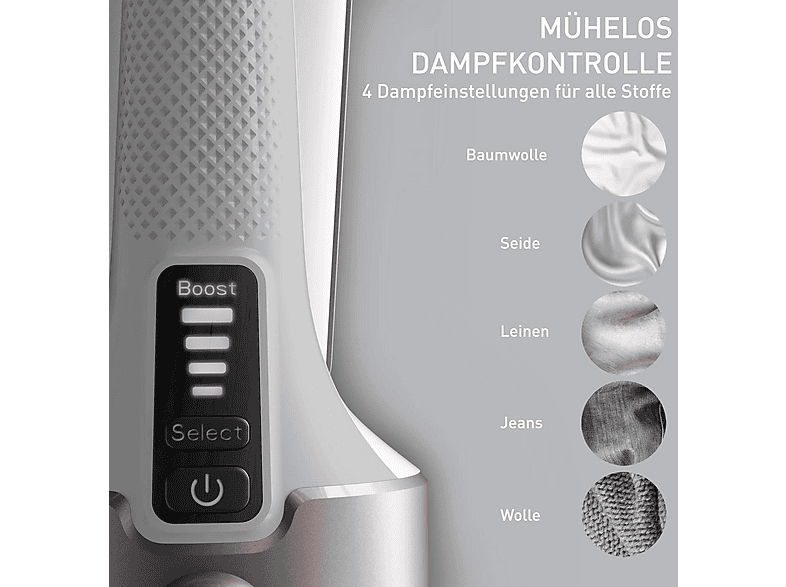 Tefal DT8720 Pure Force Steamer (1800 Watt, 180 ml Wassertank, Pink Metal) — Foto 3 von 5