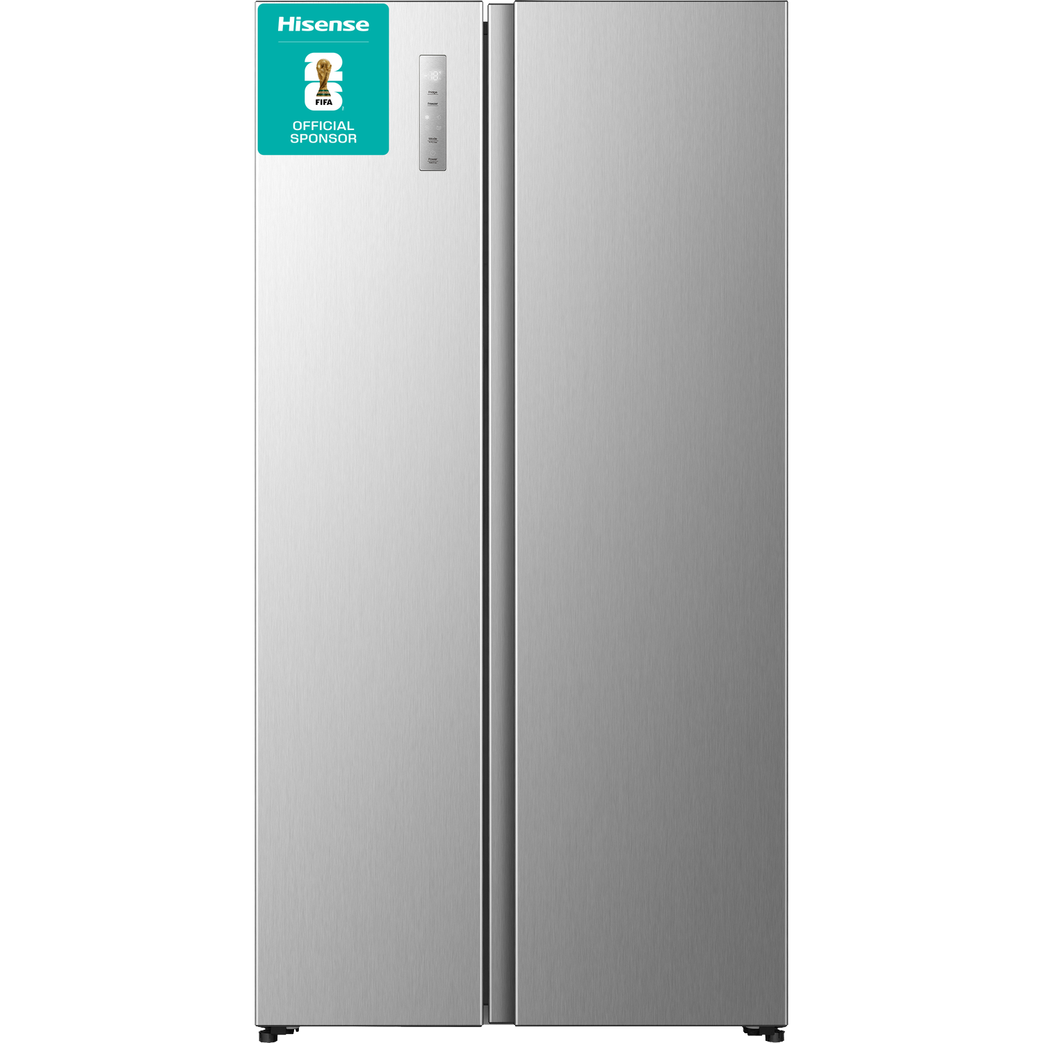 HISENSE RS3P558NEID - Amerikaanse koelkast - breedte 91.1 cm - hoogte 178.6 cm - inhoud 544 l - NoFrost Koel-vriescombinatie RVS Look