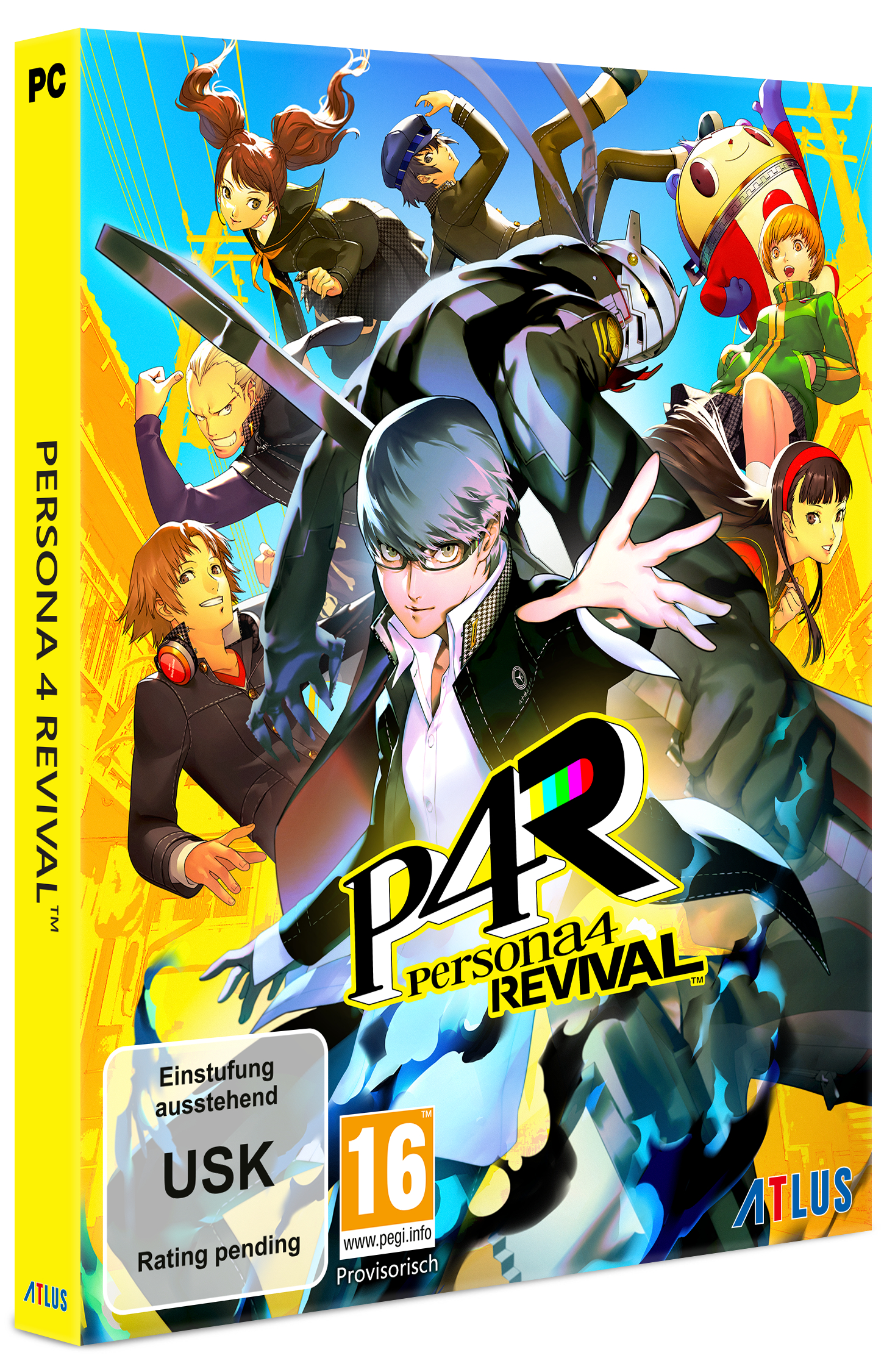 Persona 4 Revival PC-Spielcover mit Charakteren und Spieltitel.