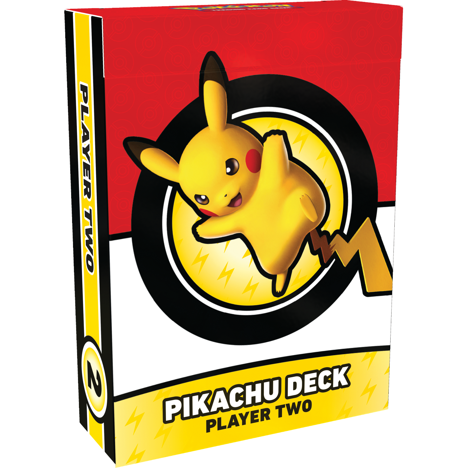 Pikachu Deck Player Two with Pikachu graphic on a red background.