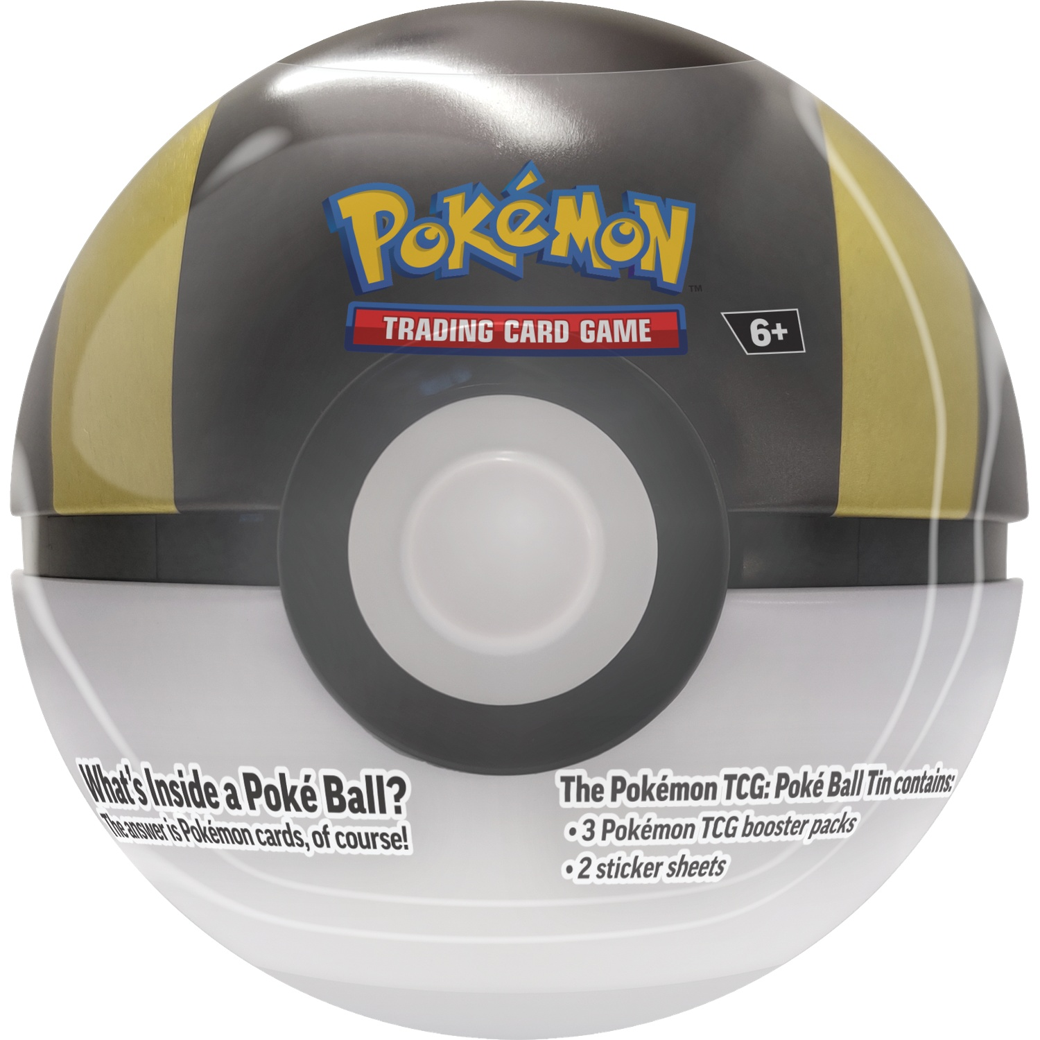 Pokémon TCG Poké Ball Blik met 3 boosterpacks en 2 stickervellen.