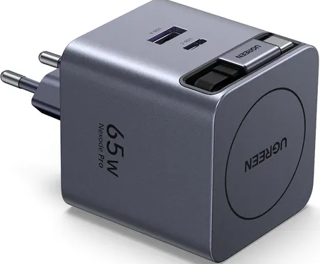 Caricatore USB-C grigio Nexode Pro da 65W con più porte.