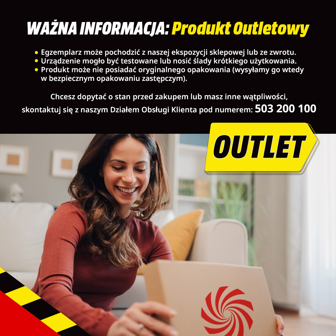 Kobieta uśmiecha się, trzymając otwarte pudełko z czerwonym logo wiru.