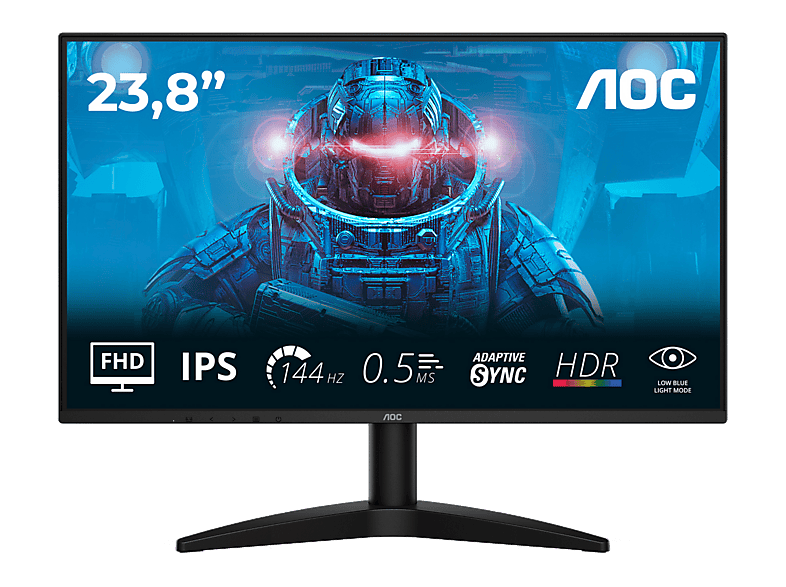 AOC 24B36X, 23.8  Full-HD, 144 Hz, 0.5 ms, IPS, Adaptive sync, Negro