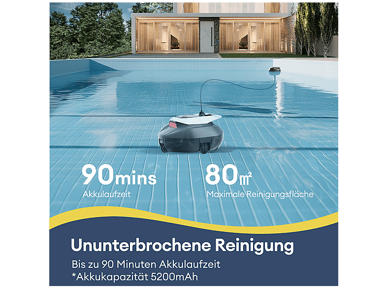 Ultenic Kabelloser Poolroboter Pooleco 10 (S110); Poolreiniger; Poolroboter — Photo 5 of 5