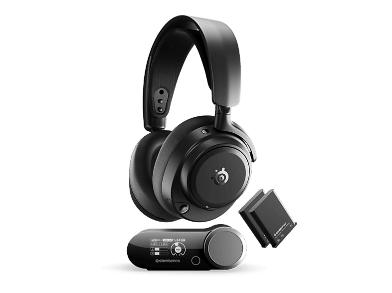 Auriculares gaming – SteelSeries Arctis Nova Pro Omni, Cancelación activa de ruido (ANC), Autonomía 30 h, Certificado Hi-Res Wireless, Negro