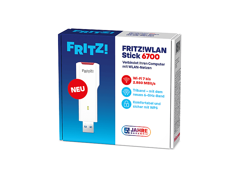 AVM FRITZ! 6700 WLAN USB Stick, Wi-Fi 7; WLAN-Stick, USB-WLAN-Client — Foto 2 von 3