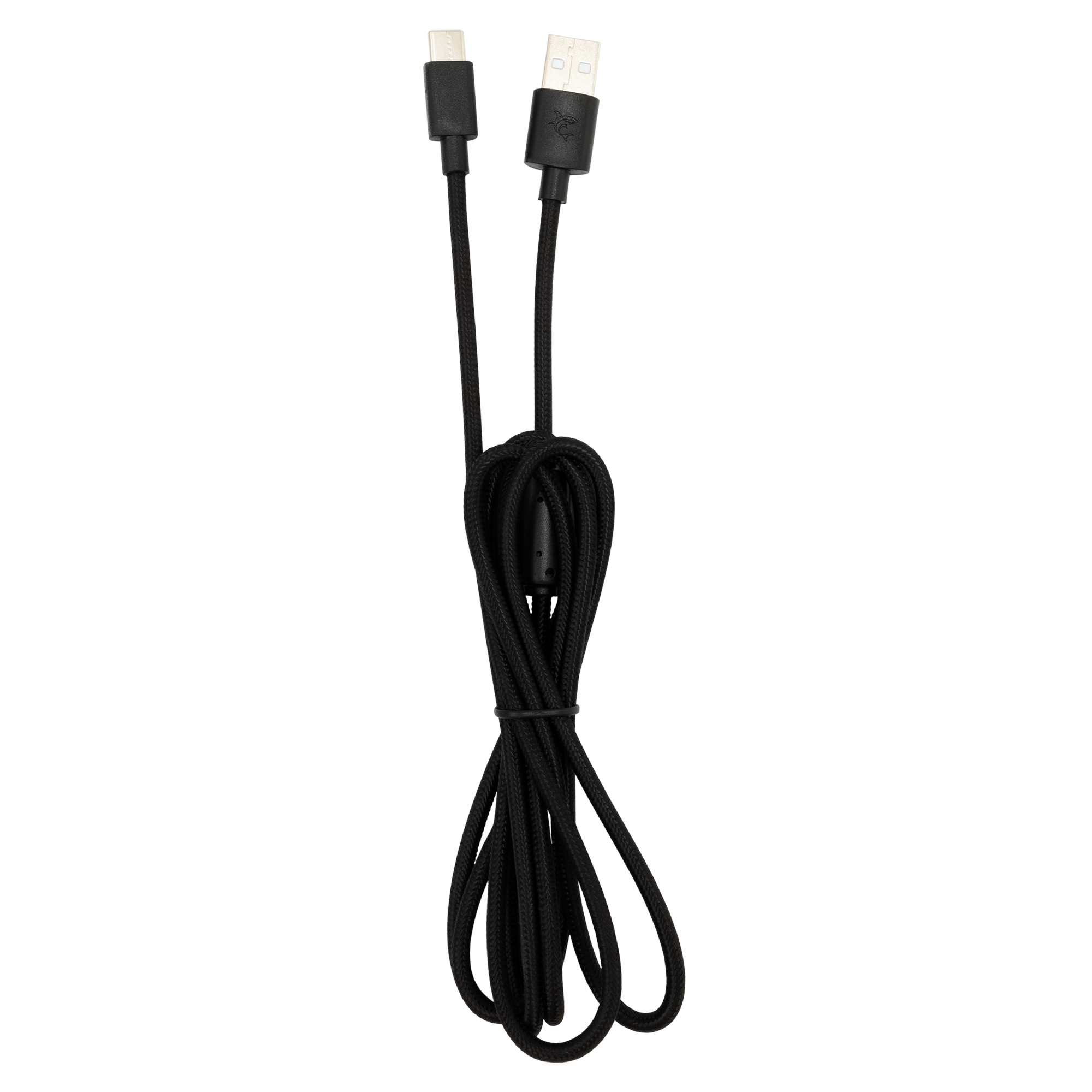Fekete USB-C kábel egy USB-A és egy USB-C csatlakozóval.
