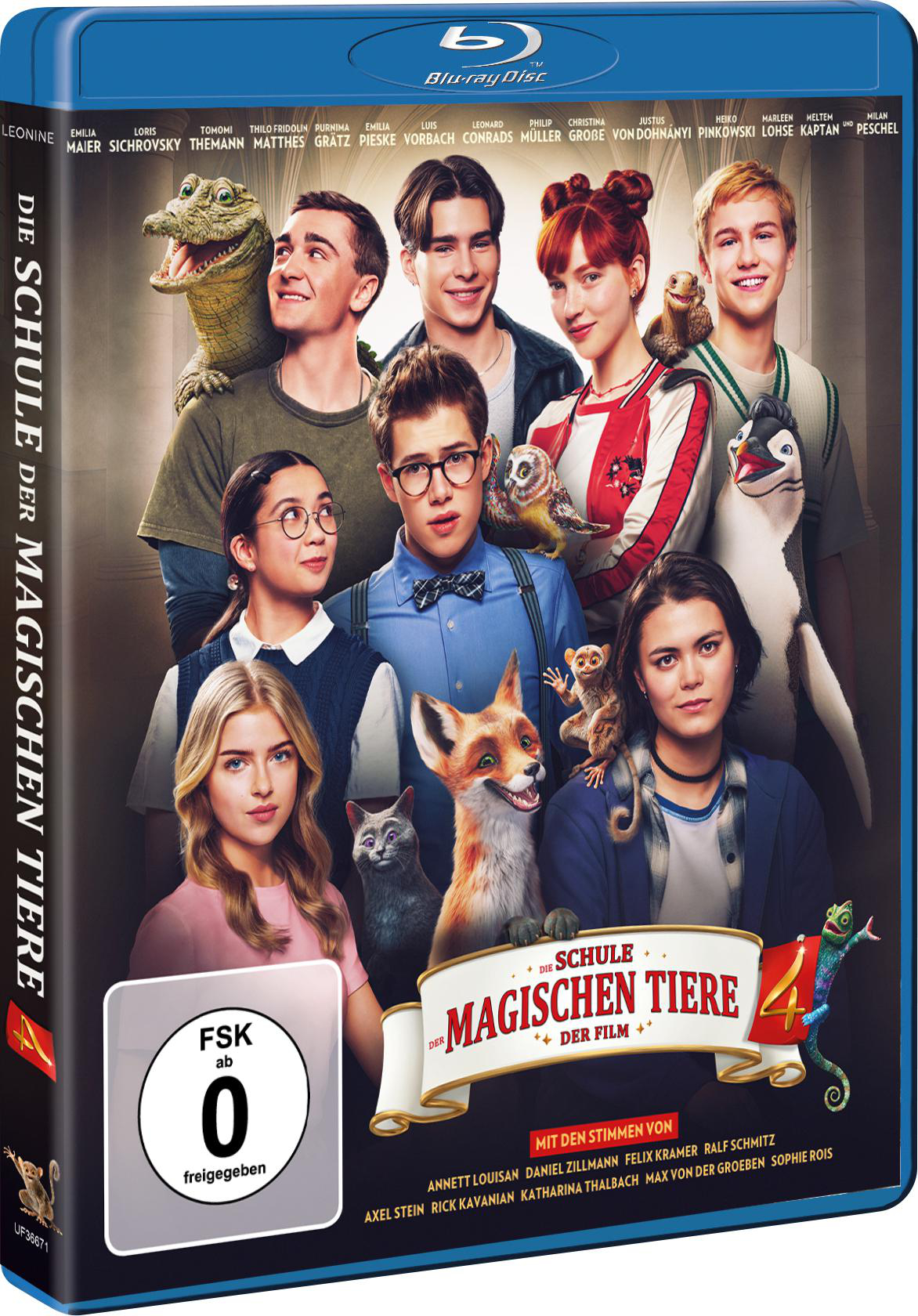 Filmplakat: Neun Kinder mit Tieren wie Krokodil, Fuchs, Eule, Pinguin.