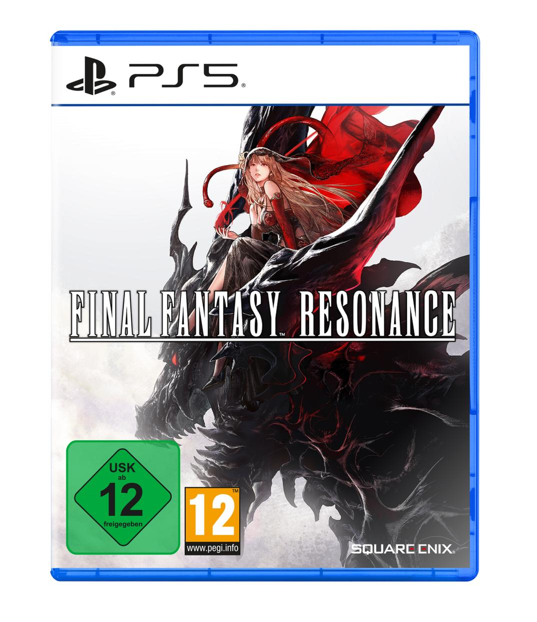 PS5 Spielbox: Final Fantasy Resonance Cover mit Frau und Monster.