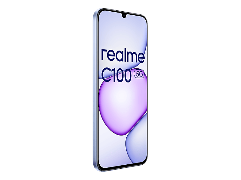 Realme C100 5G, Blooming Purple, 256GB, 4GB RAM, 6.8" HD+, Dimensity 6300, 6600mAh, Incluye Auriculares Techlife Buds