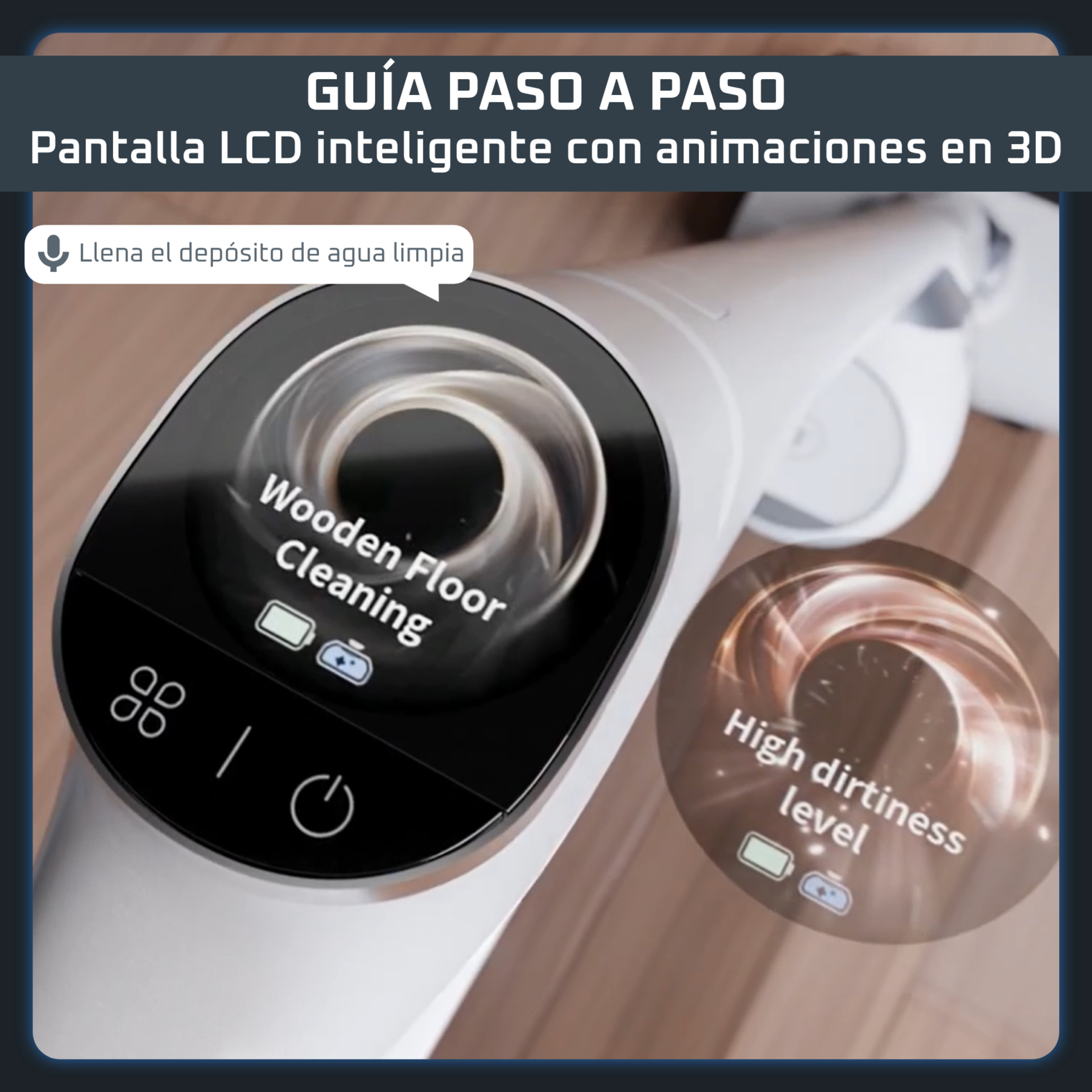 Guia paso a paso. Pantalla LCD inteligente con animaciones en 3D