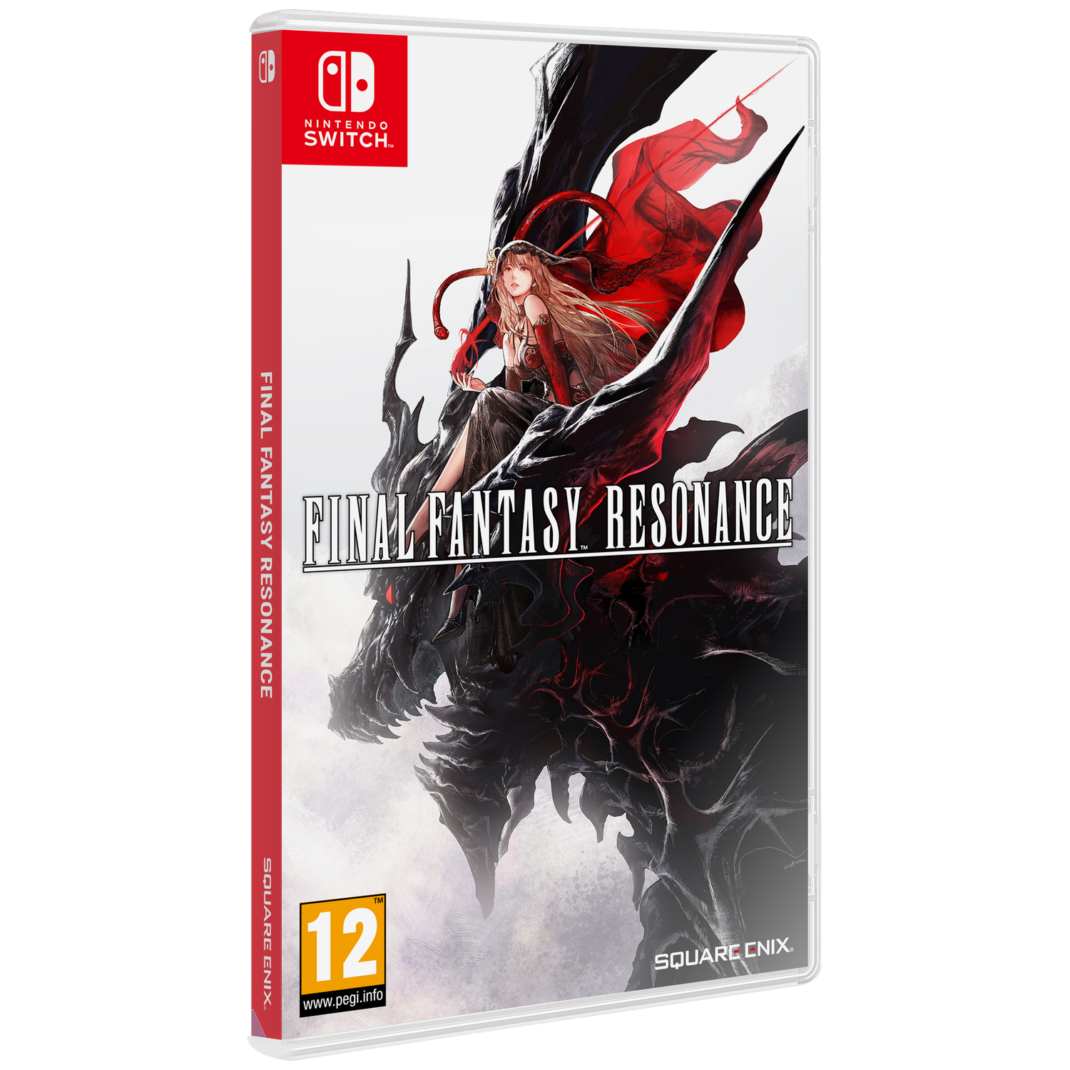 Final Fantasy Resonance Nintendo Switch hoes art met vrouw en draak.
