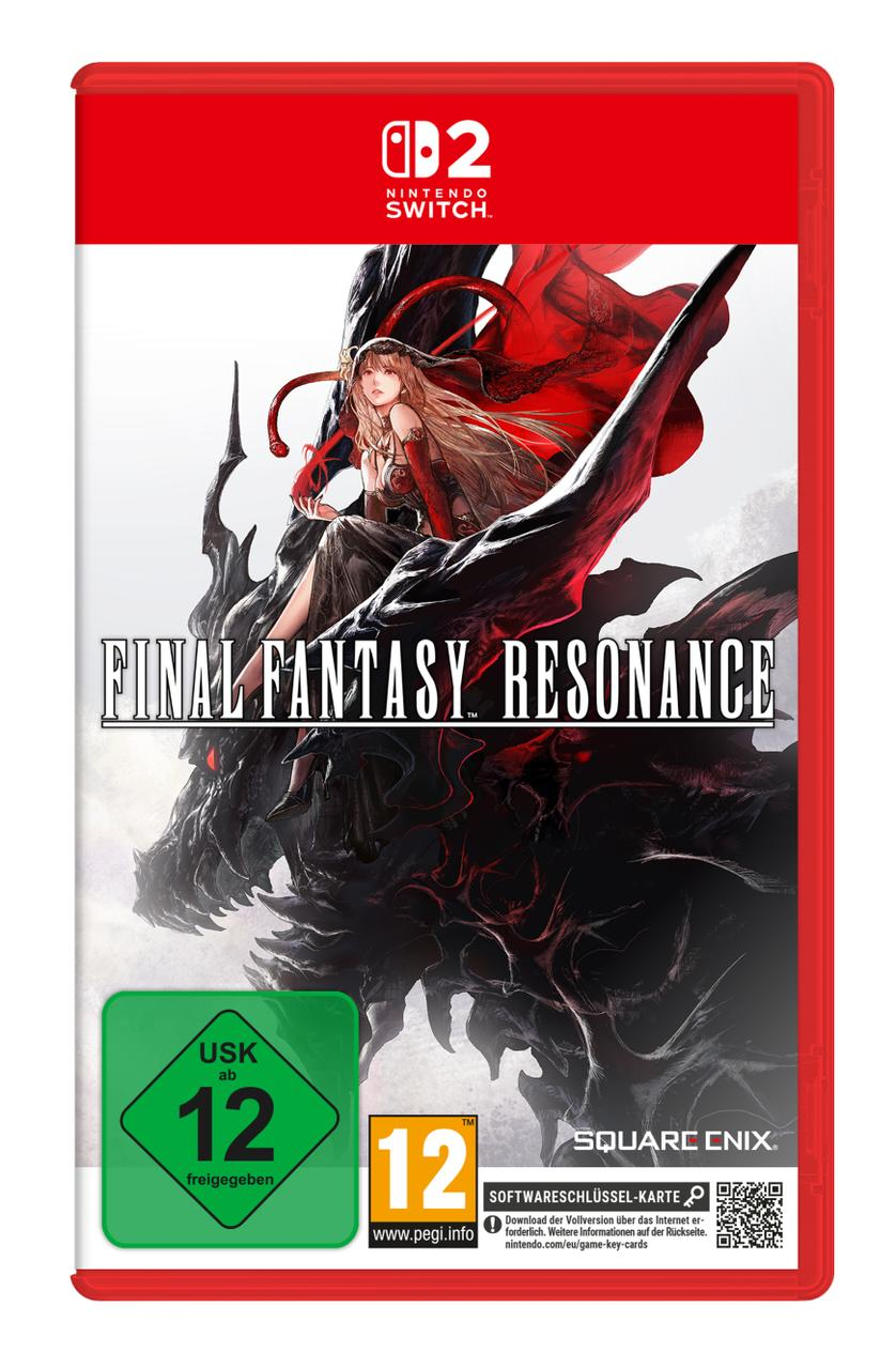 Final Fantasy Resonance Nintendo Switch Cover mit Frau und Drachen.