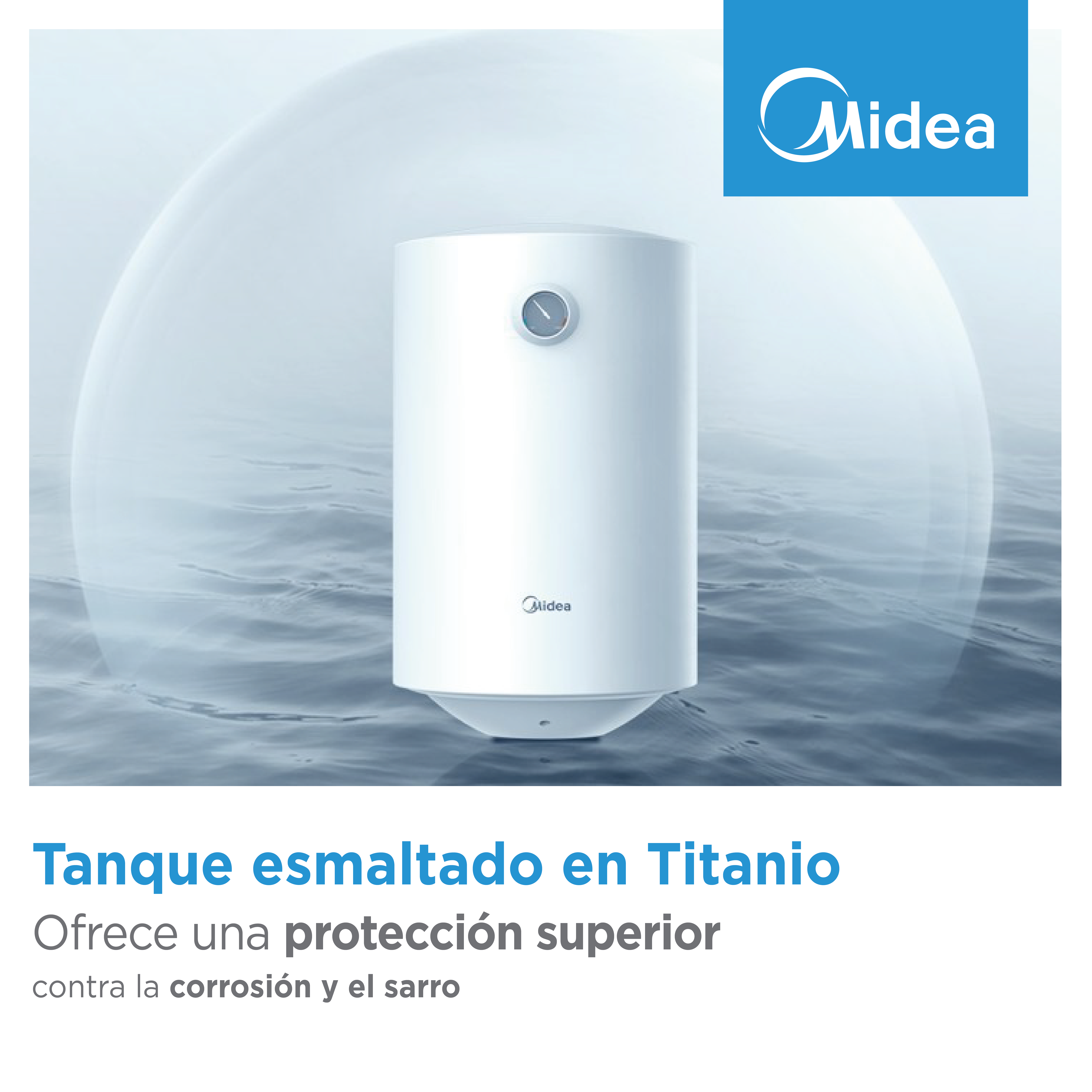 Termo eléctrico - Midea D30-15FA5, 1500 W, 27l, IPX4, Protección contra el Sobrecalentamiento, Blanco