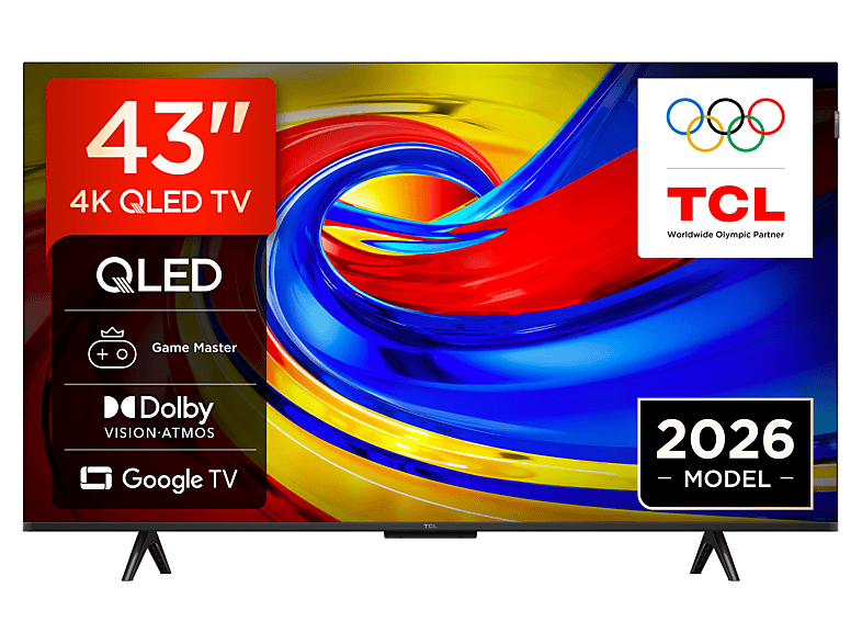 TCL 43P7L 43" QLED 4K Google TV Funkcje AI Dolby Vision Dolby Atmos HDMI 2.1 DVB-T2