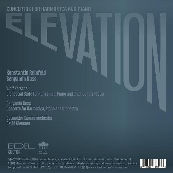 Cover mit dem Titel ELEVATION, Namen und Werktitel.